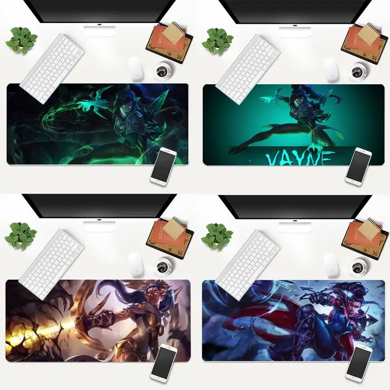 

Vayne LOL Gaming Player desk laptop Rubber Mouse Mat Animation XL Large Gamer Keyboard PC Desk Mat Takuo Tablet Mousepads