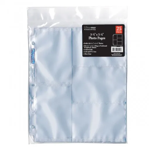 

25PCS/LOT Ultra.Pro 5 Pockets Photo Refill Pages Card Pages Cards Holder Protector For Fhoto Storage Album Page