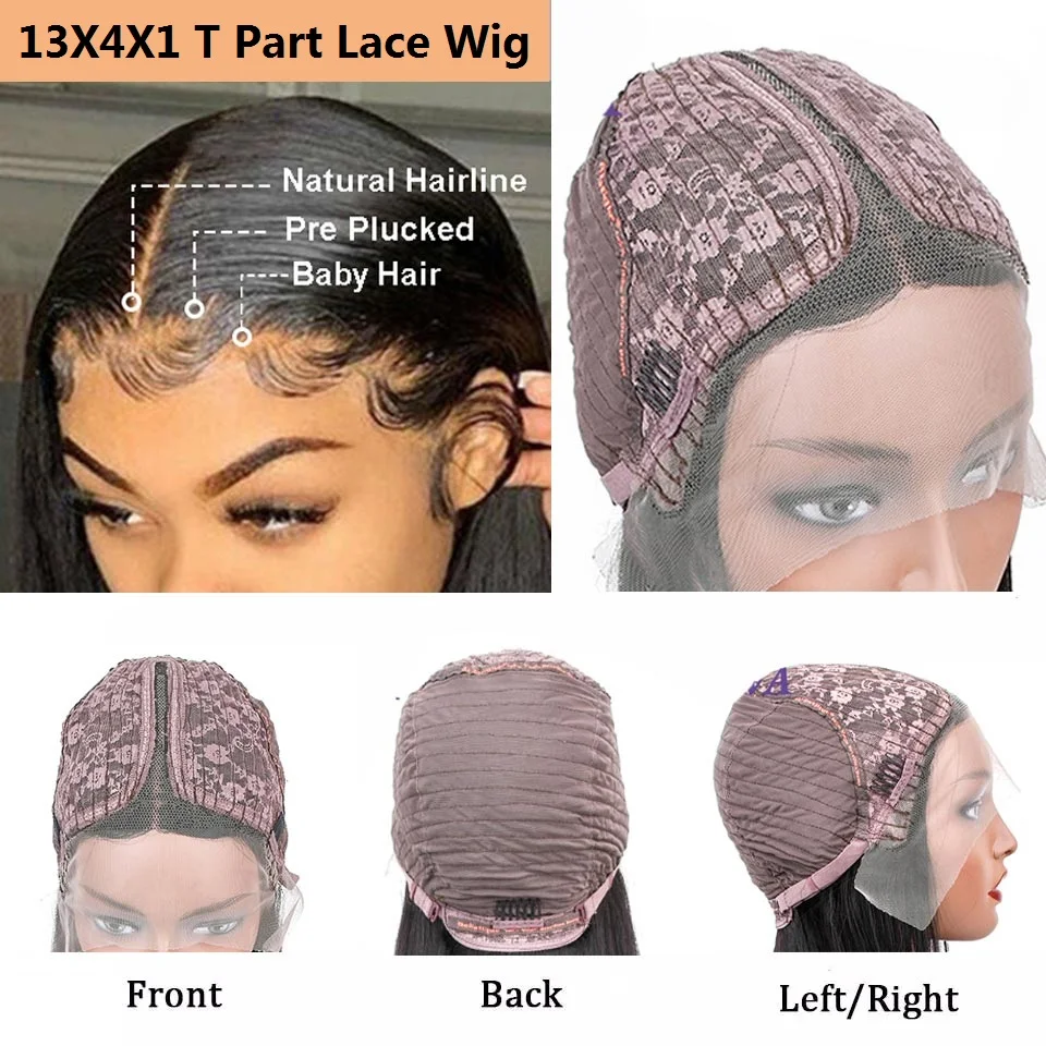 

Beaudiva Hair 13x4x1 T Part Lace Wig Peruvian Straight Lace Wig 150 Density PrePlucked Straight Lace Front Human Hair Wigs