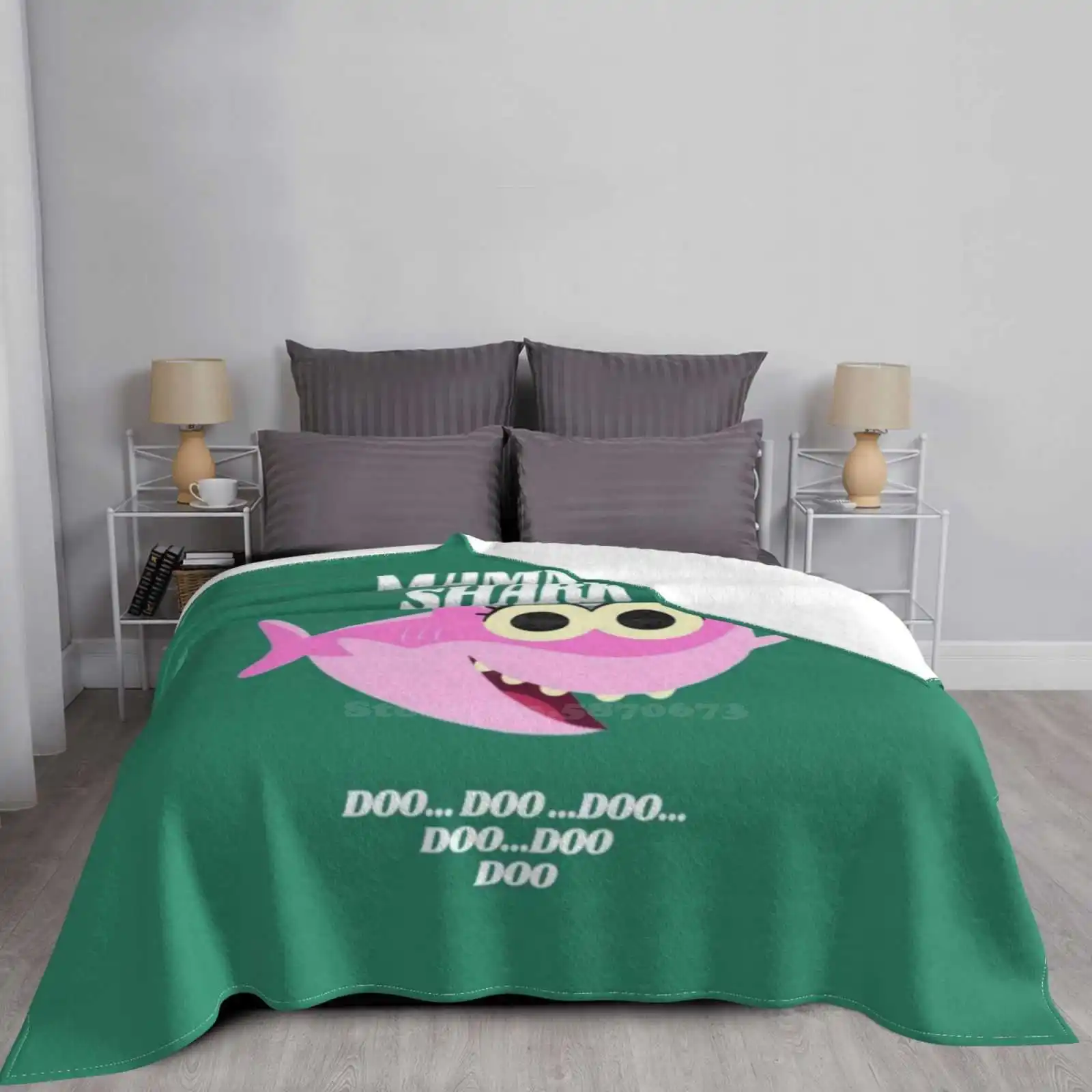 Mammy Shark Doo...Doo модное мягкое теплое одеяло папа Акула милая мама сочетается с