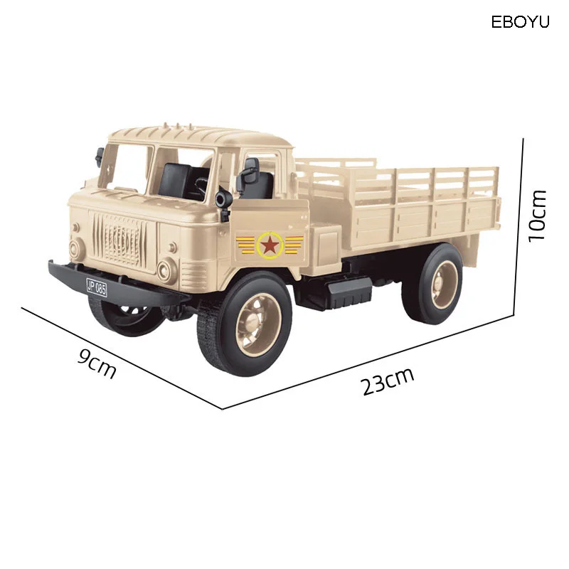 EBOYU 1:20 тянуть и Go мини грузовик литый под давлением военный классический