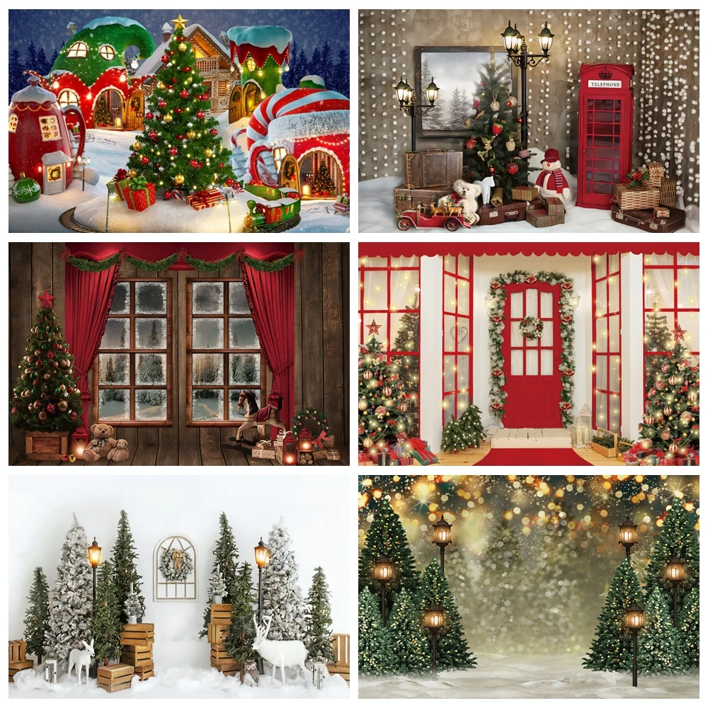 Yeele веселое Рождество дерево подарок камин ребенка портрет фото Фоны фон для