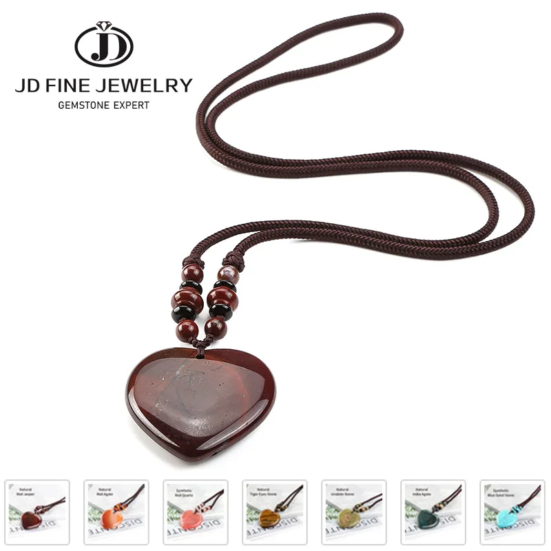 Оптовая продажа подвеска из натурального камня JD Длинная в форме сердца