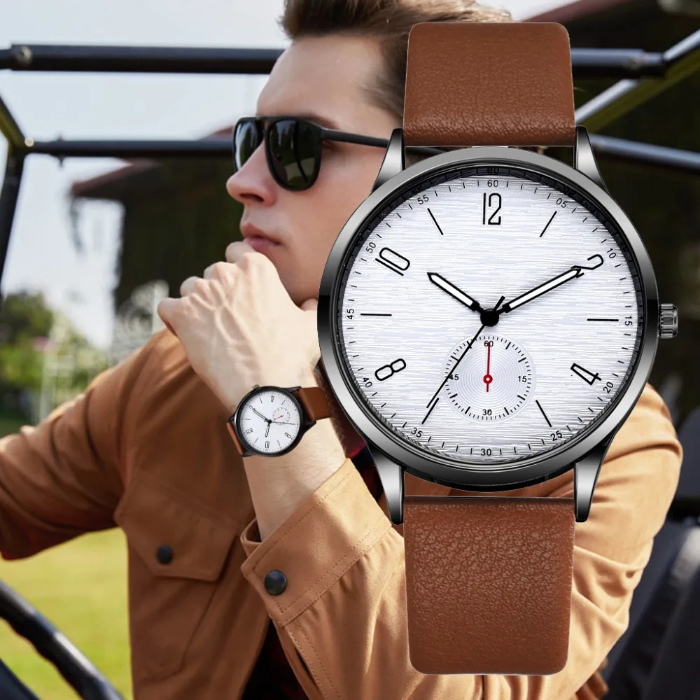 2019 NEW Luxury Brand Men Sport Watches Men's Quartz Clock Man Army Military Leather Wrist Watch Relogio Masculino Watch