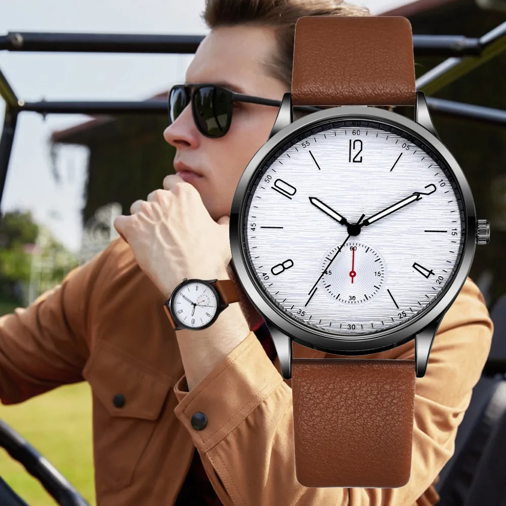 2019 NEW Luxury Brand Men Sport Watches Men's Quartz Clock Man Army Military Leather Wrist Watch Relogio Masculino Watch big sale new mens sport fashion business luxury watch man leather band waches gent gift watches army men military clock brand