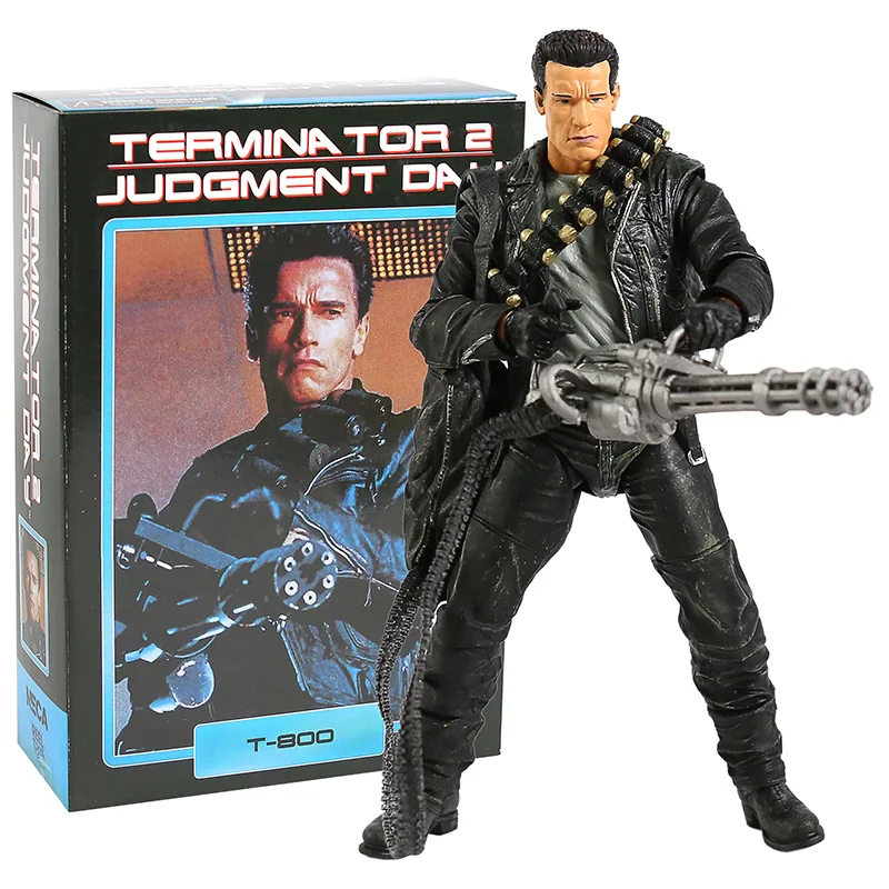NECA Terminator 2: Judgment Day T-800 Arnold Schwarzenegger PVC Action Figure Collectible Model Toy 7" 18cm | Игрушки и хобби