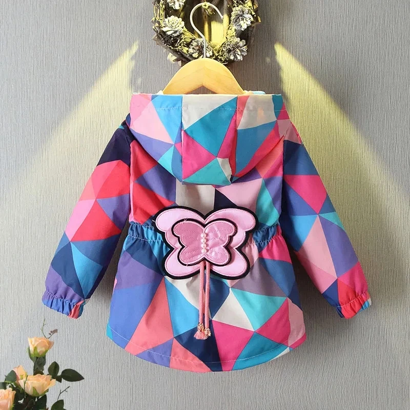 

Spring Summer Autumn Girls jackets Fashion Children's Thin Flower Hooded Jacket Baby Kids windbreake Kids Coat for Girls Baby