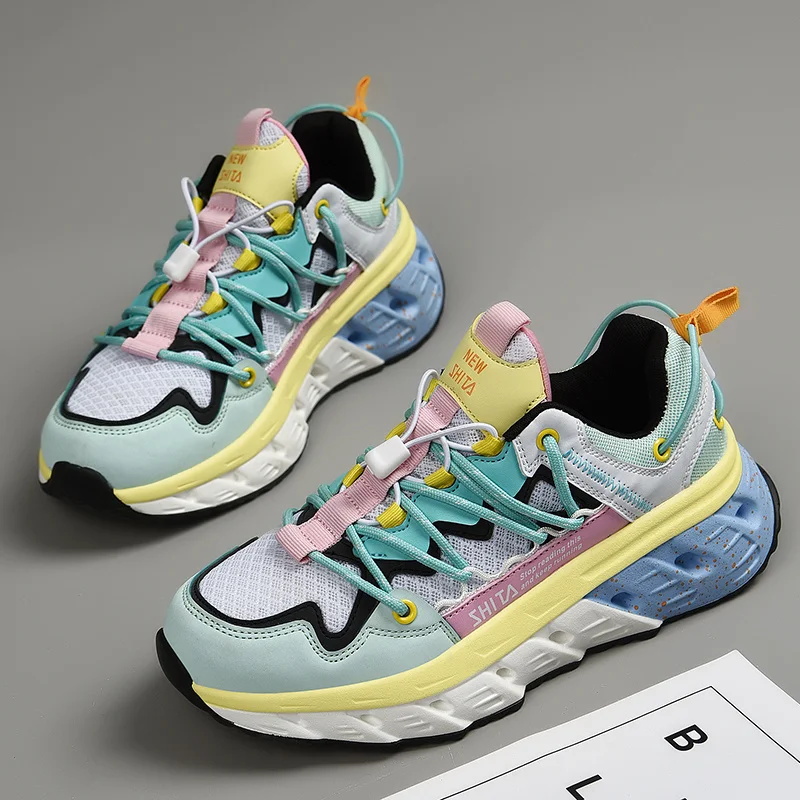 

Women's Shoes Fashion Colorful Mesh High Quality Women Sneakers Casual Unisex Comfortable Platform Shoes Women zapatillas mujer