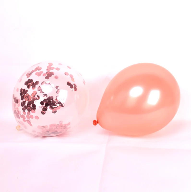

30pcs Rose Gold balloons with confetti latex Star Balloon Wedding Ballon bride to be balloon Shower Birthday Party Decor Supply
