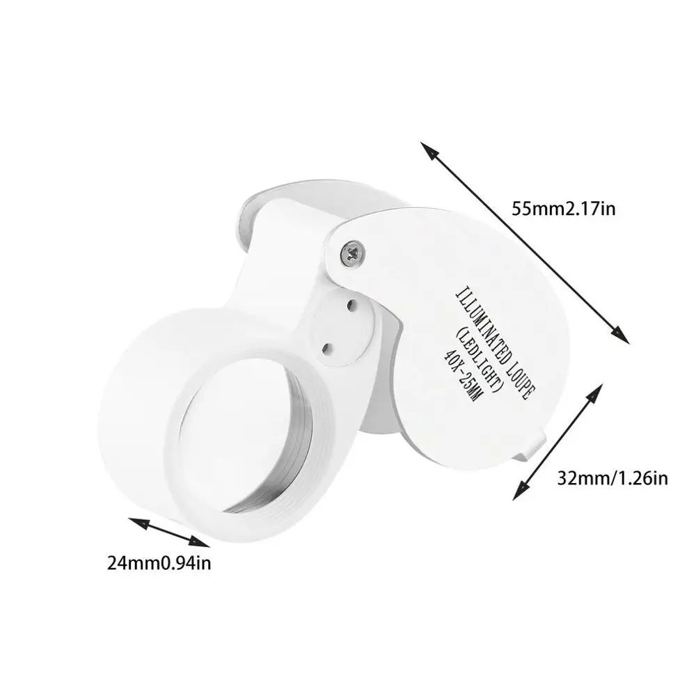 30/60 раз Led подсветкой двойной Ювелирные изделия Лупа бусины сокровище Античная