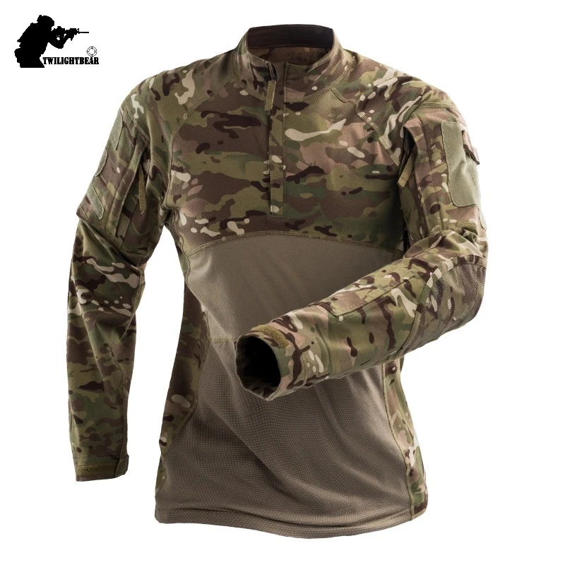 

Army Tactical T-Shirts Men SWAT Soldiers Military Combat Shirt Long Sleeve Camouflage Frog Suit Shirts Paintball T Shirts MF112