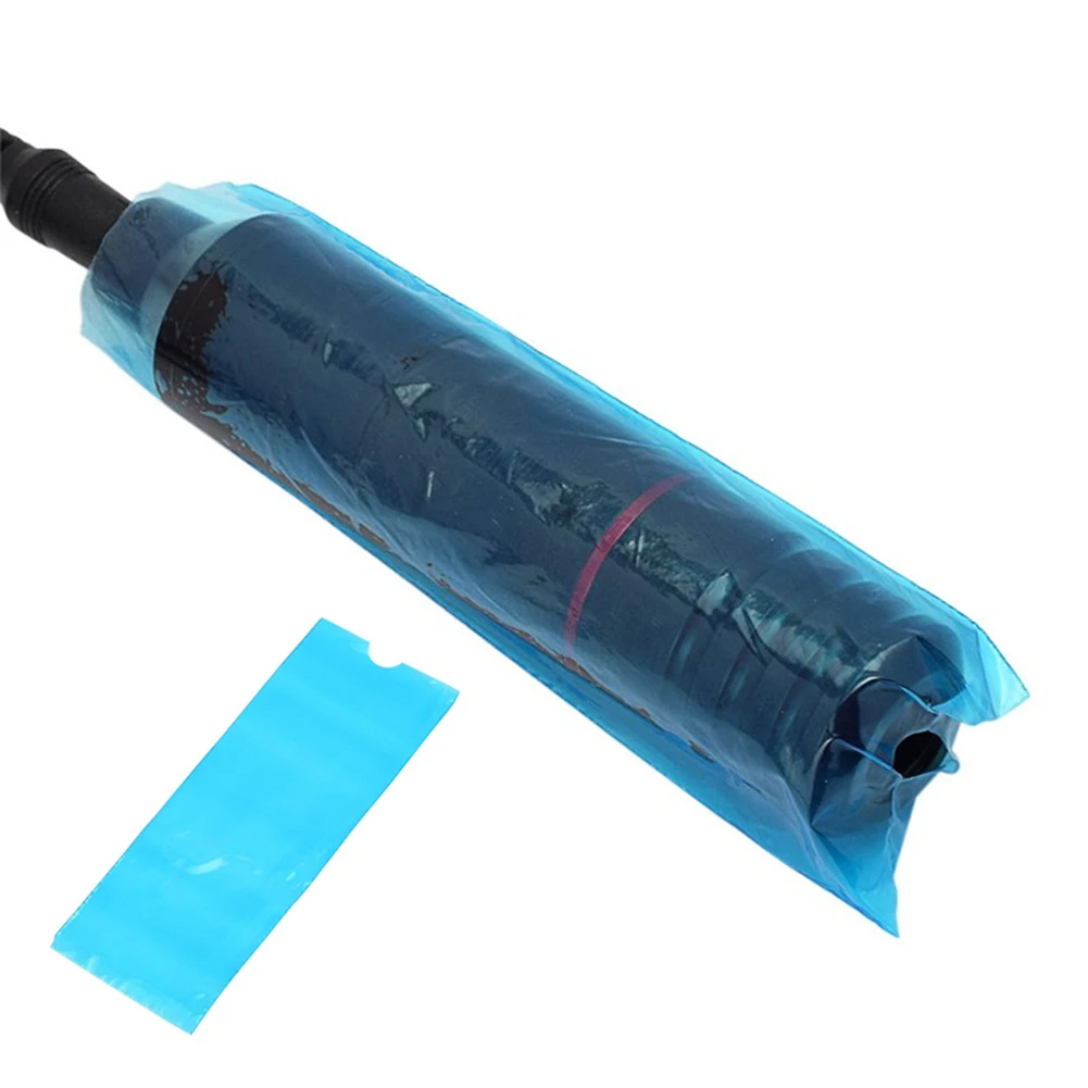 

200 Pcs Plastic Cord Sleeves Disposable Blue Clip Cord Covers Bags Clean Barrier Supply For Tattoo Clip Cord Tattoo Accessories