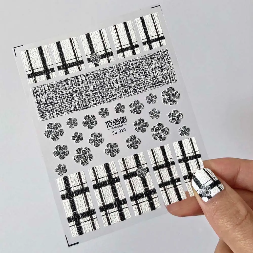 

Japanese Fabric Texture Full Cover Relief Bowknot Nail Art Sticker DIY Nail Art Decorations Manicure Tool Nail Decal
