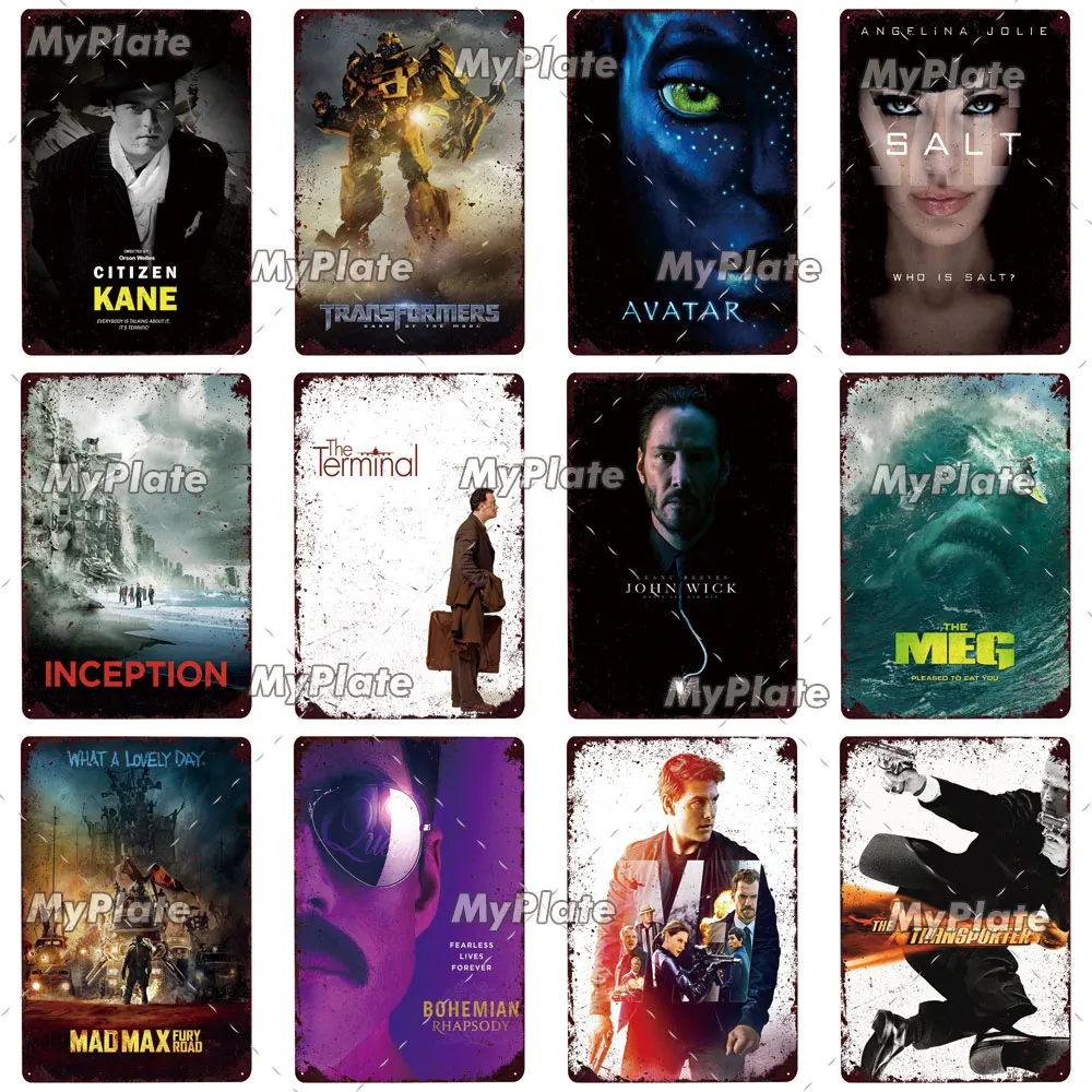 Плакат из фильма металлический знак винтажная табличка жестяная настенный декор