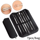 7 шт.пакет акне для удаления угрей иглы Набор инструментов для удаления черных точек Пинцет экстрактор для прыщей Нержавеющаясталь Blackspot уход за кожей устраняющий недостатки