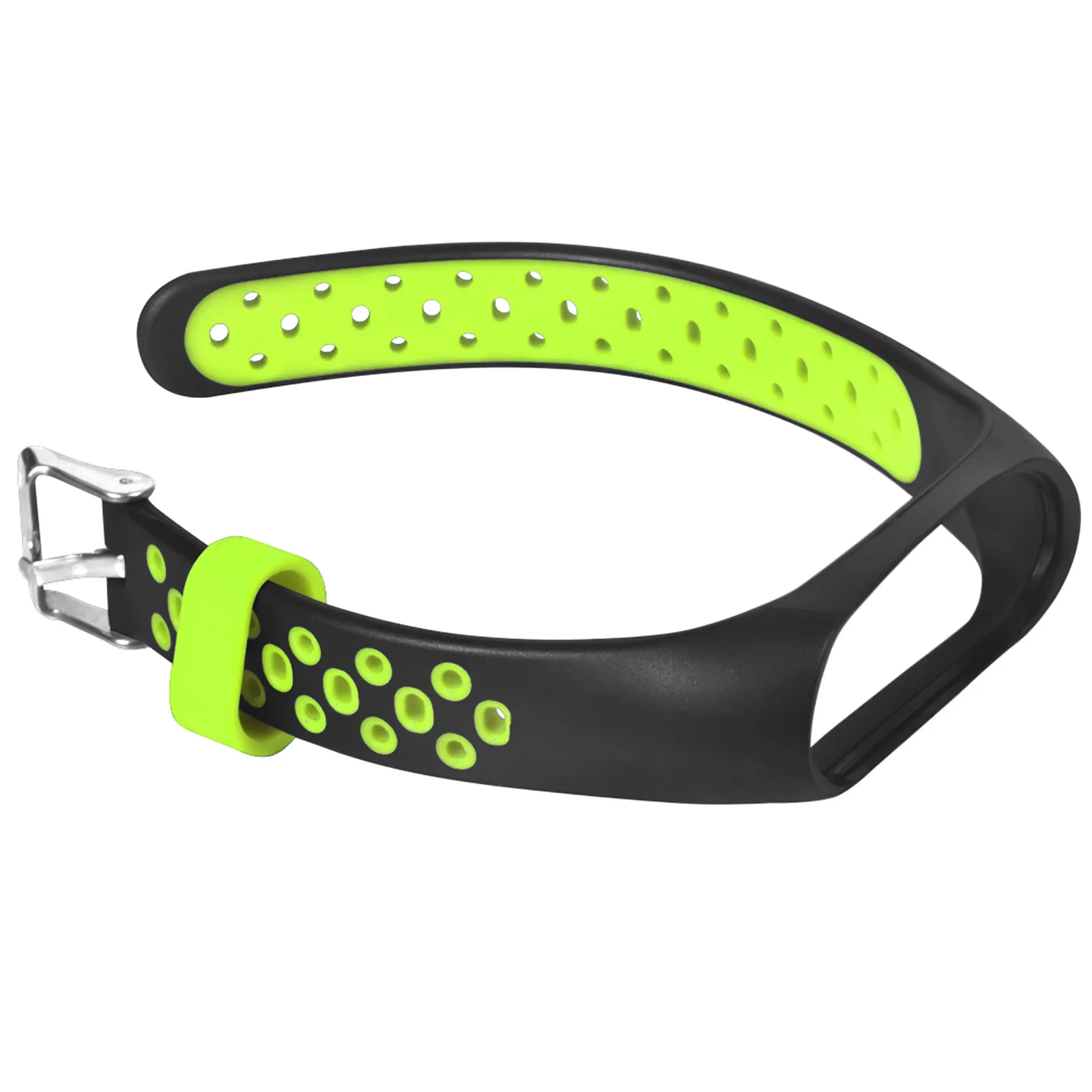 

Mi Band 6 Three-Bead Dual Color Stomatal Silicone Wristband Replacement Strap Buckle LED Smart Sport Watches Accessories Unisex