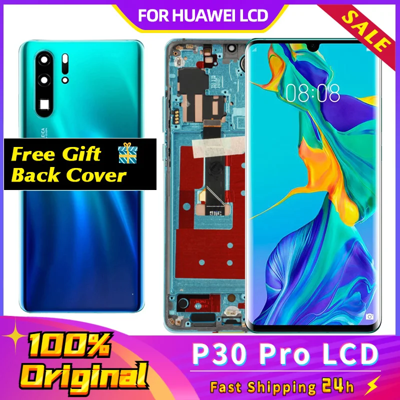 100% Оригинальный 6 47 ''дисплей с рамкой для замены Huawei P30 Pro ЖК сенсорный экран