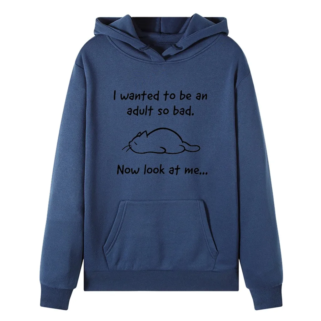 Новинка 2019 толстовка женская Повседневная с длинным рукавом капюшоном свободная