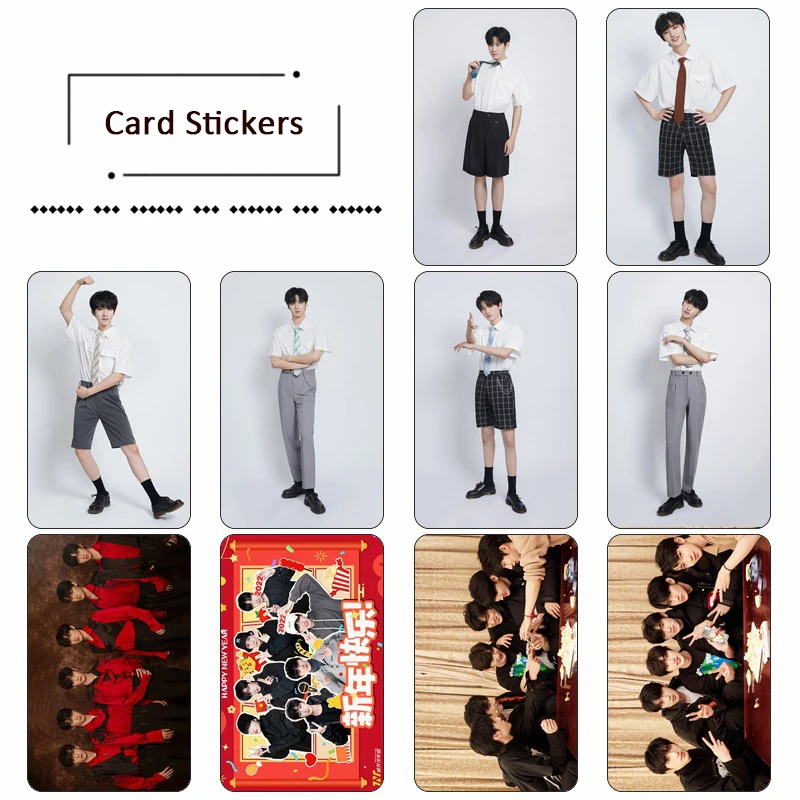 

10PCS/SET KPOP Teens In Times Card Stickers TNT Liu Yaowen Song Yaxuan Photocards Bus Canteen Bank Recharge Card Sticker T44