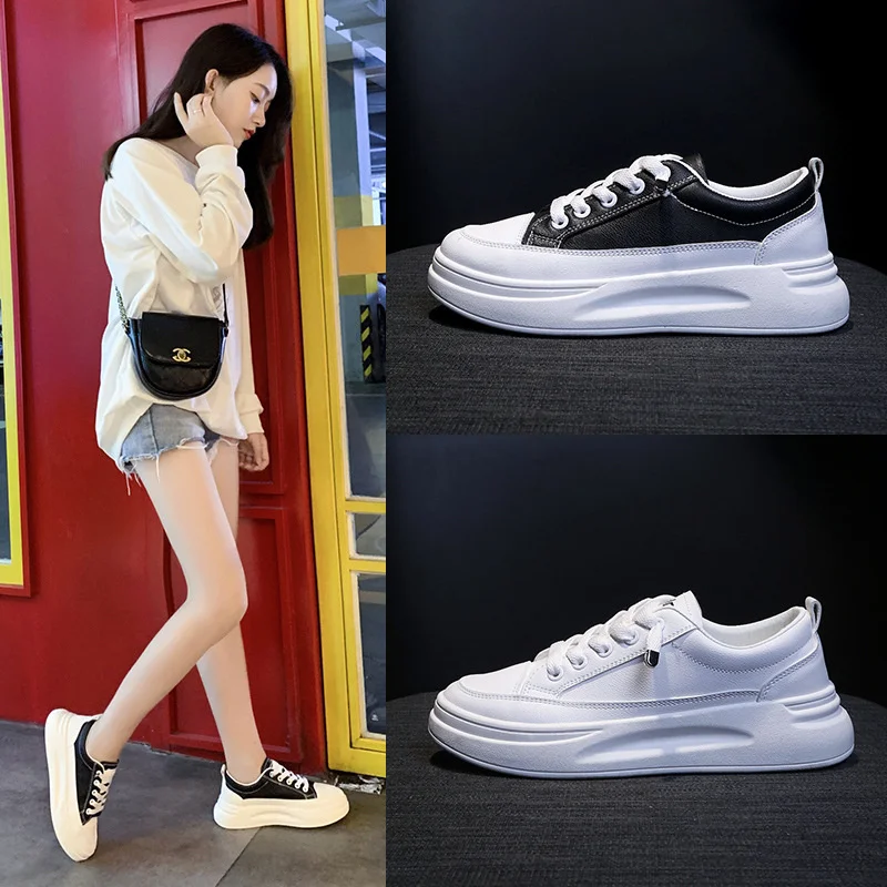 

Running Shoes Thick small white women 2021 summer new Korean flat bottom leisure sports women's board shoes fashionable