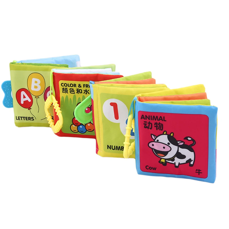 

1Pc Baby Cloth Book Children's Enlightenment Early Educational Toys Palm Book Animal Digital Puzzle Education Book