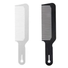 Парикмахерские расчески с плоским верхом, инструмент для стрижки волос в салоне, черный и белый цвета