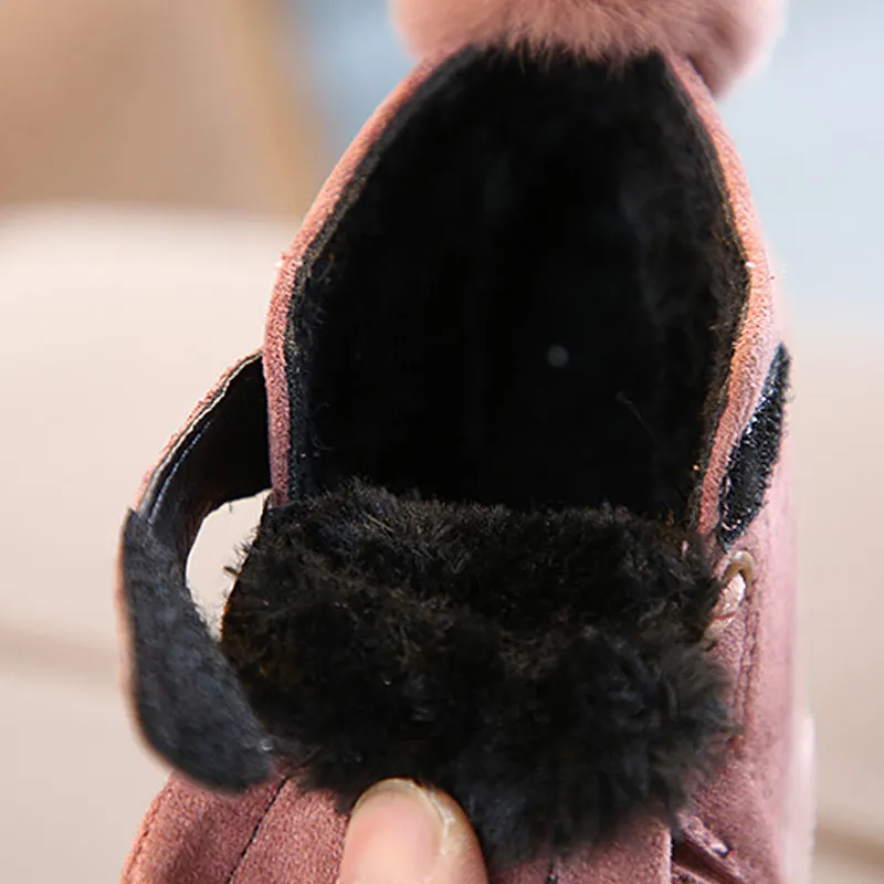 Детские ботинки с бархатной подкладкой Осень-зима 2019 новые хлопковые для