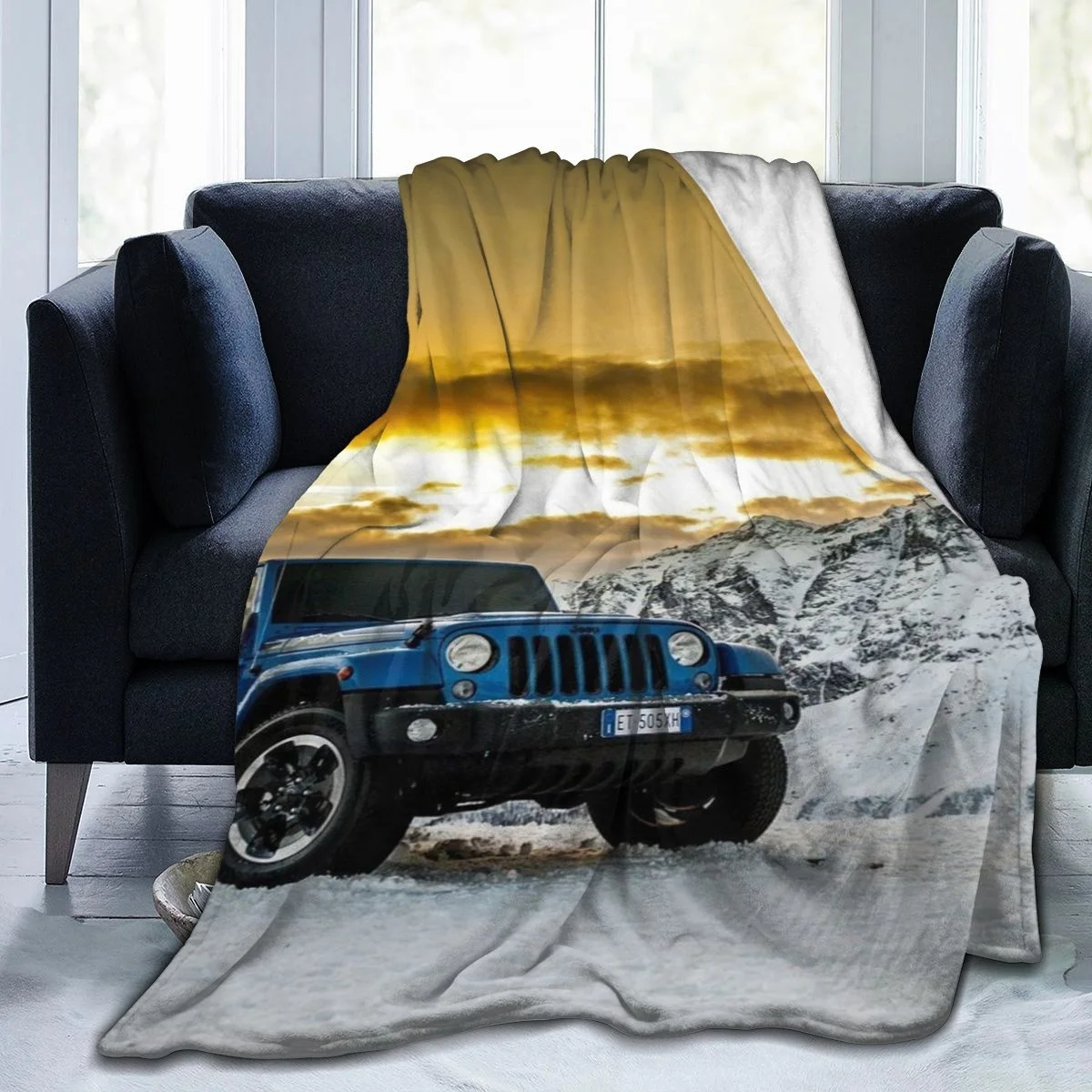 Фланелевое бархатное плюшевое одеяло Jeep покрывало для дивана с 3D принтом
