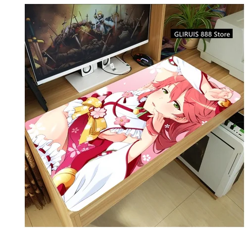 Игровой коврик для ноутбука Hololive VTuber Sakura Miko игровой мыши Настольный клавиатуры