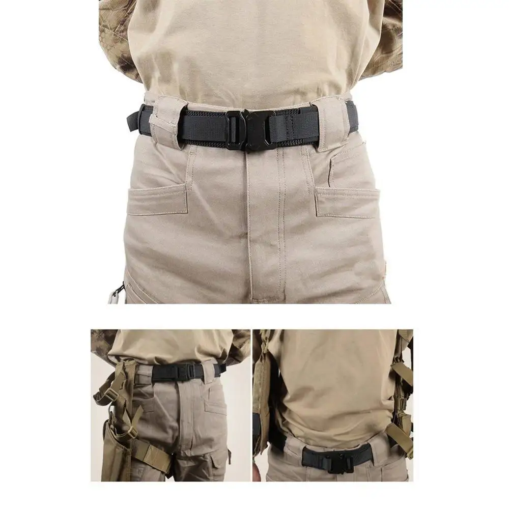 Ремень военный с металлической пряжкой нейлоновый тактический армейский пояс