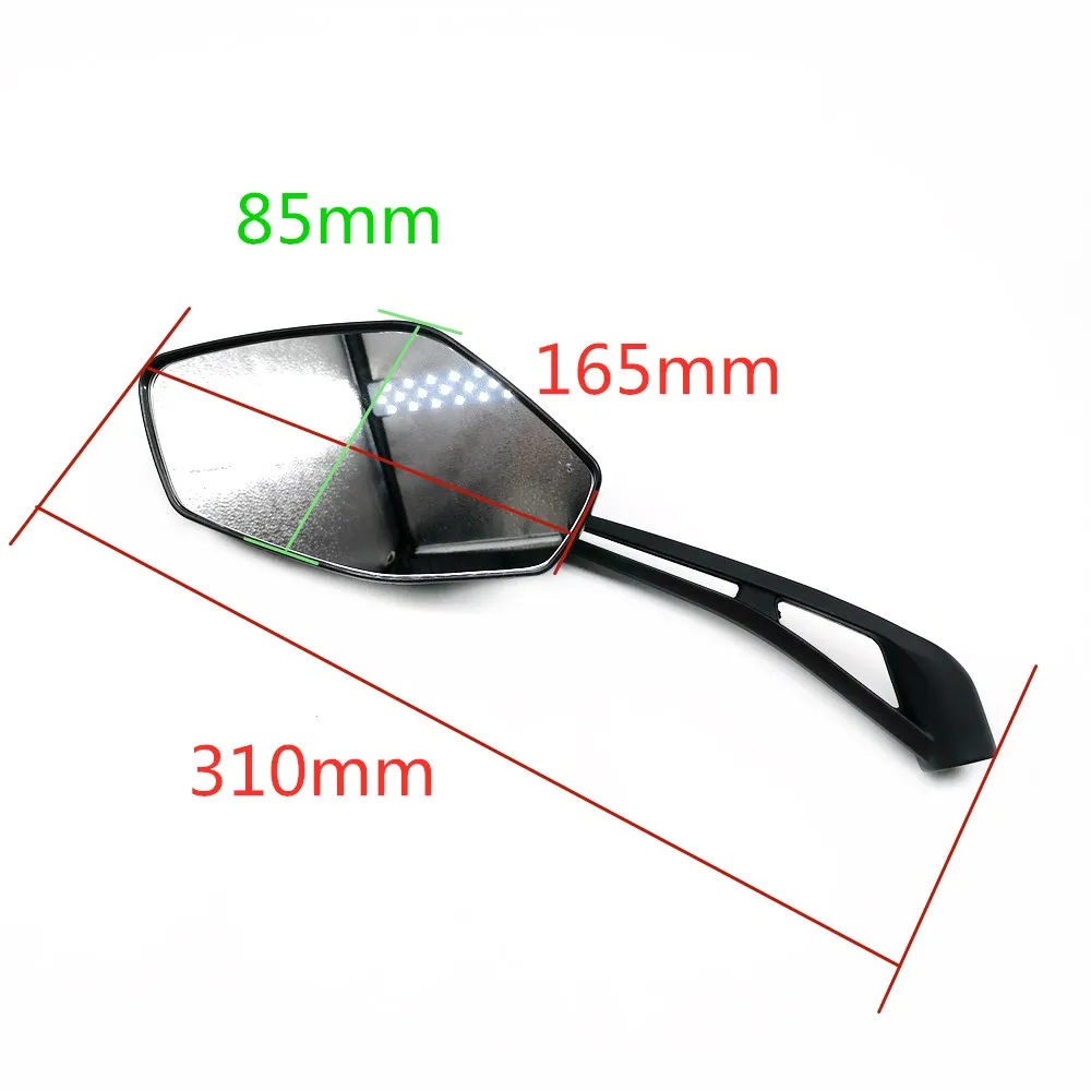 

1Pair Universal Motorcycle Big Rearview Mirrors Scooter E-Bike Carbon Fiber Back Mirror ATV Off-Road Dirt Pit Side Mirror 8/10mm