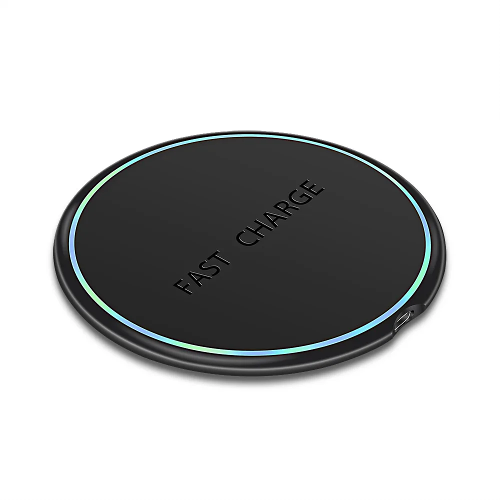 ABS Black ROCK Беспроводное зарядное устройство 10 Вт Qi зеркало Быстрое беспроводное зарядное устройство для iPhone X XS Max XR 8 Plus для samsung S9 S10 Note 9 8 - Цвет: ABS Black