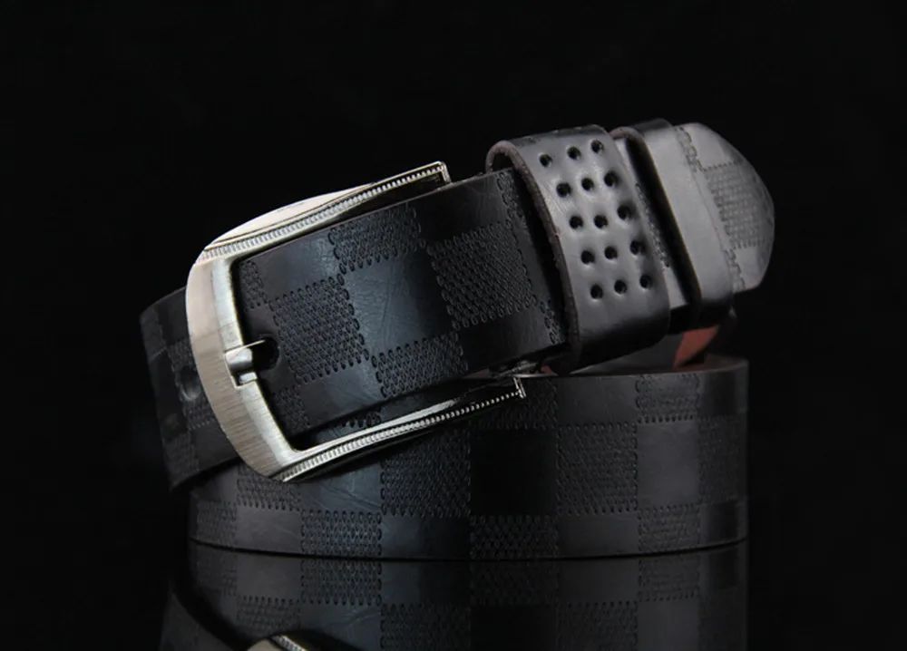 Мужской кожаный сплав контактный пояс с пряжкой для джинсов модный бизнес