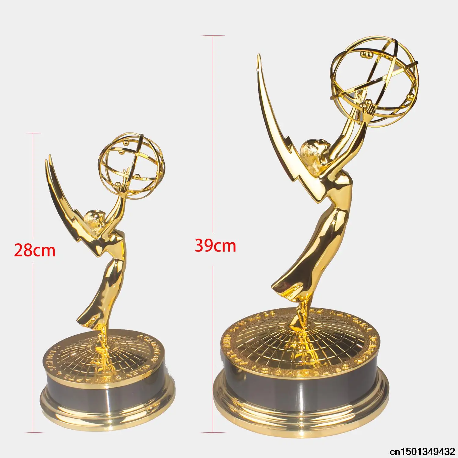 

28CM Replica Emmy Metal trophy TV Movie Music Trophy Souvenirs Award Free Engraving