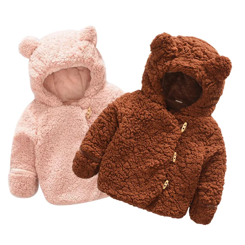 Детское зимнее пальто детское бархатное плотное теплое Стеганое из шерсти с