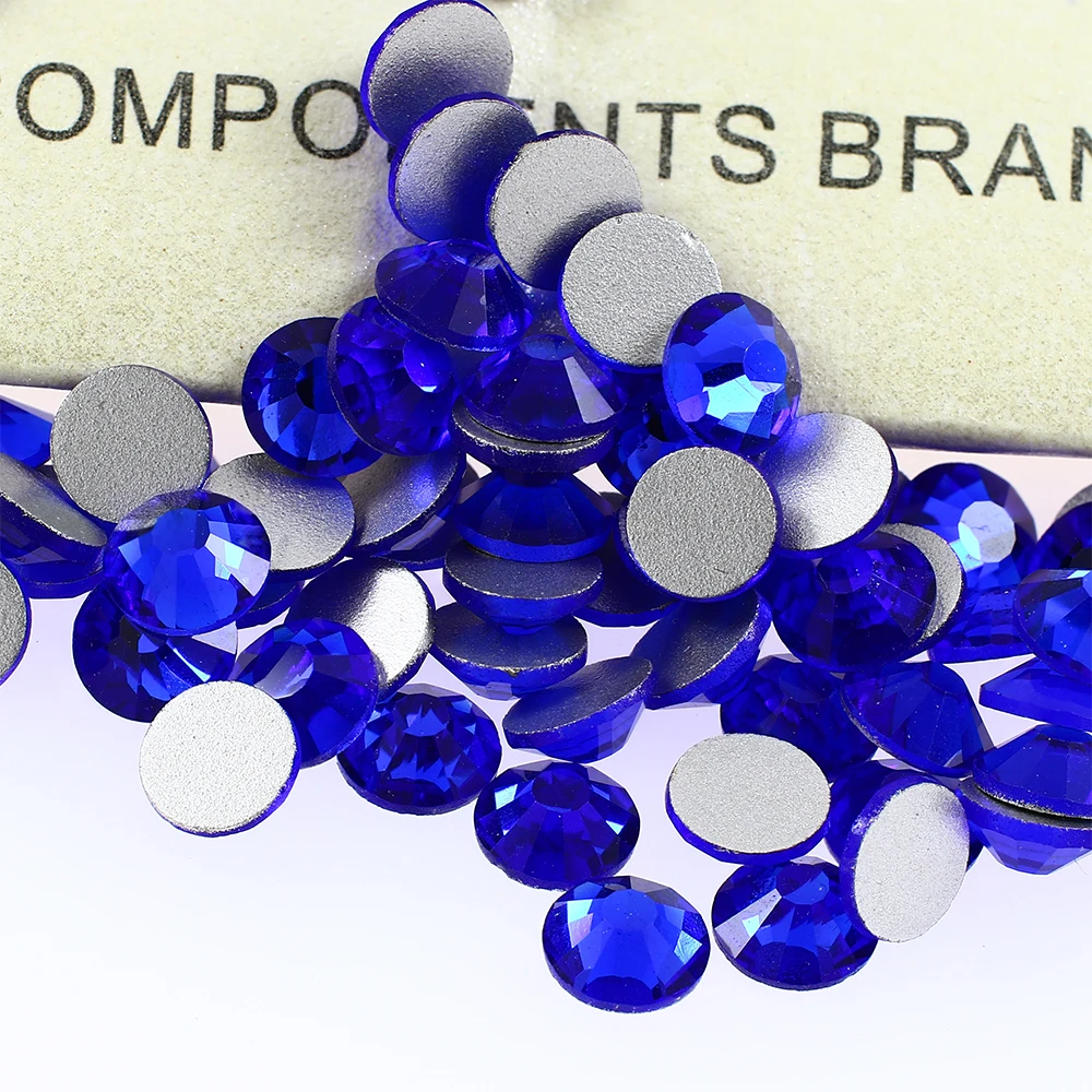 Стразы для дизайна ногтей с сапфиром s-образные стразы без горячей фиксации