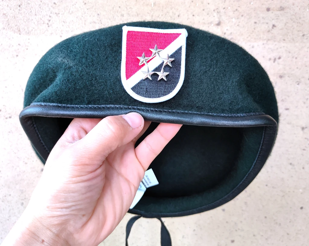 Американская армия США 6-я группа спецназа шерстяной зеленый берет офицер 5 звезд