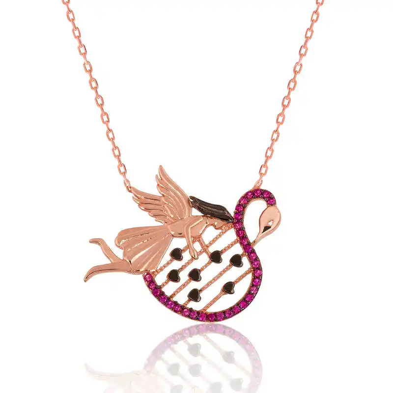 

Silver Swans As Love Women necklace