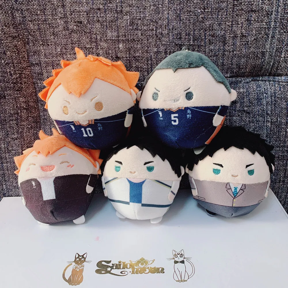 

Anime Haikyuu!! Pendant Plush Doll Toys Shoyo Hinata Ryunosuke Tanaka Akaashi Keiji Keychain Chubby Keyring Cute Gift