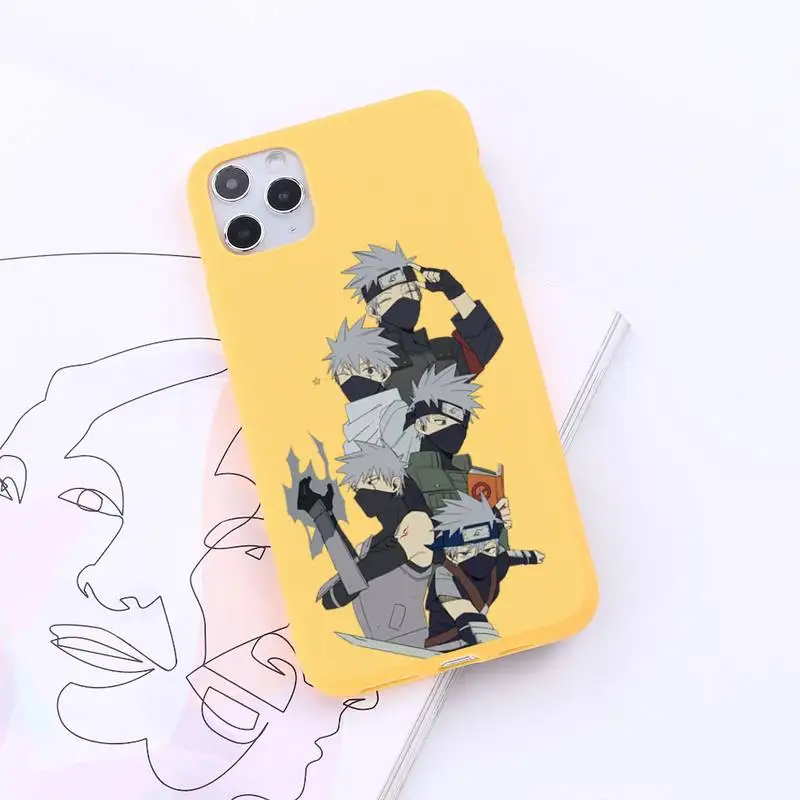 

Kakashi Japan anime Phone Case Candy Color for iPhone 6 7 8 11 12 s mini pro X XS XR MAX Plus