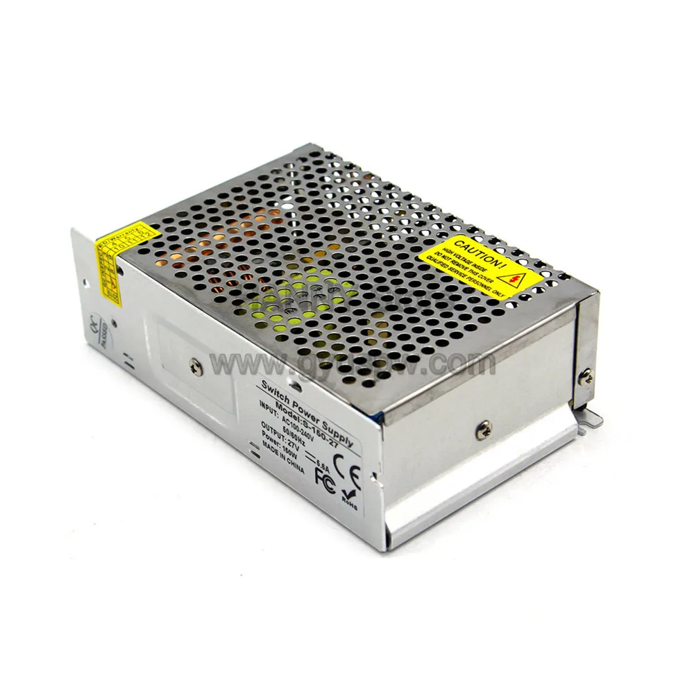 Фото Universal DC27V 5.6A 150W Switch Power Supply Driver Transformers AC 100-240V Input to DC 27V SMPS for CCTV camera Stepper CNC Universal DC27V 5.6A 150W Switch Power Supply Driver Transformers AC 100-240V Input to DC 27V SMPS for CCTV camera Stepper CNC