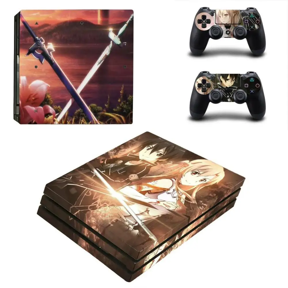 Наклейка Sword Art Online SAO PS4 Pro наклейка Play station 4 наклейки для PlayStation чехол консоли и