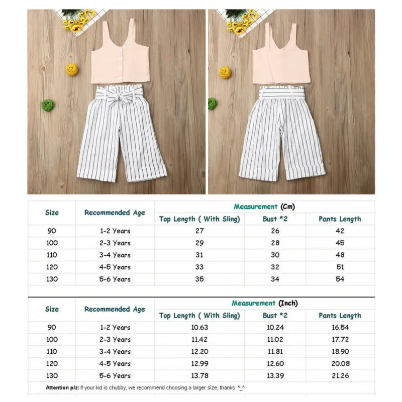 Новинка 2 предмета одежда в полоску для маленьких девочек топ на пуговицах + штаны