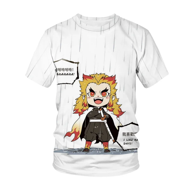 

Japanese Anime T-shirt Q Version Men Clothing Demon Slayer 3d Print T-shirts Harajuku Short Sleeve Funny Tees Oversized T Shirt