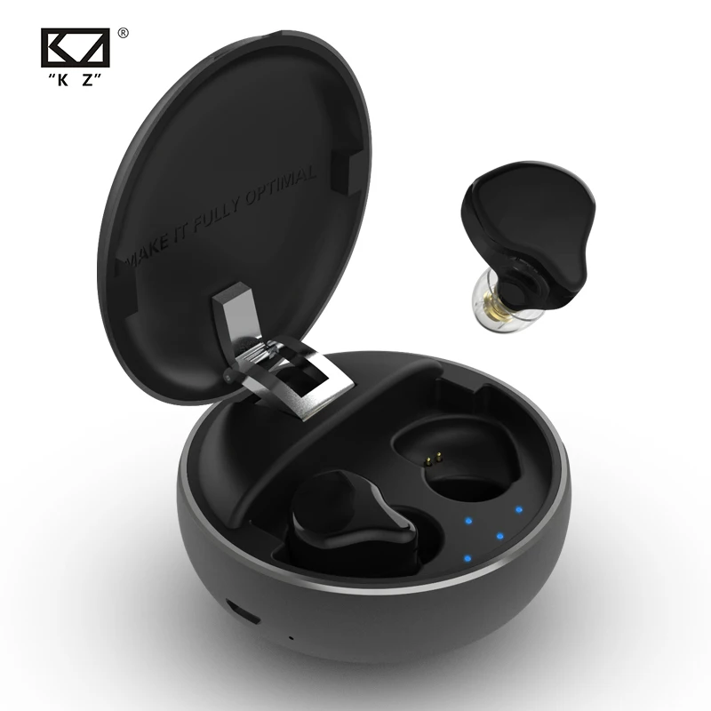 2019 KZ T1 TWS беспроводной сенсорный контроль 5 0 Bluetooth наушники гибридные HIFI бас