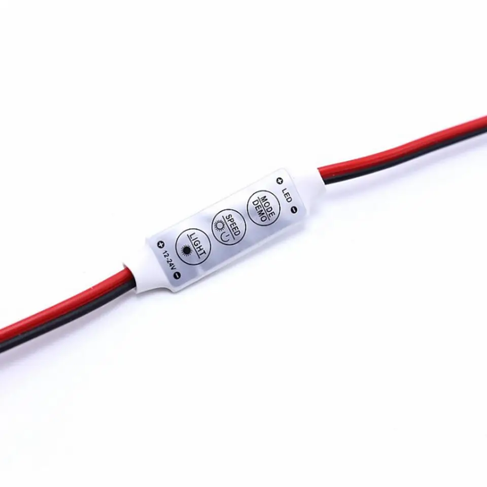 Mini LED Dimmer Controller DC 12V/24V, 3x4A Driver for Single Color LED Strip Lights SMD 2835 3528 5050 5630 3014 image 4