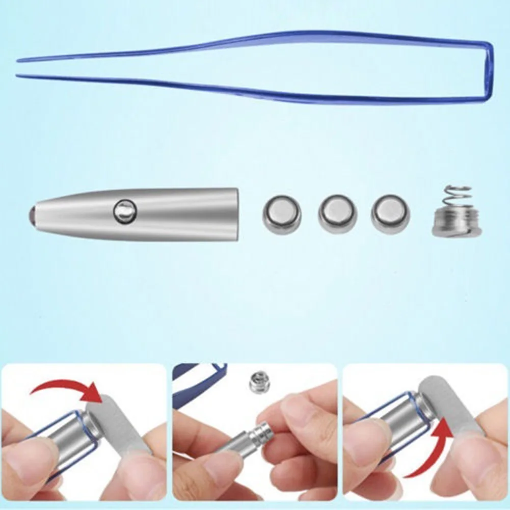 Kides-linterna LED port&aacute;til de acero inoxidable para ni&ntilde;os y adultos, removedor de cera de o&iacute;do, limpiador de oreja, suministro para el cuidado del beb&eacute;-2