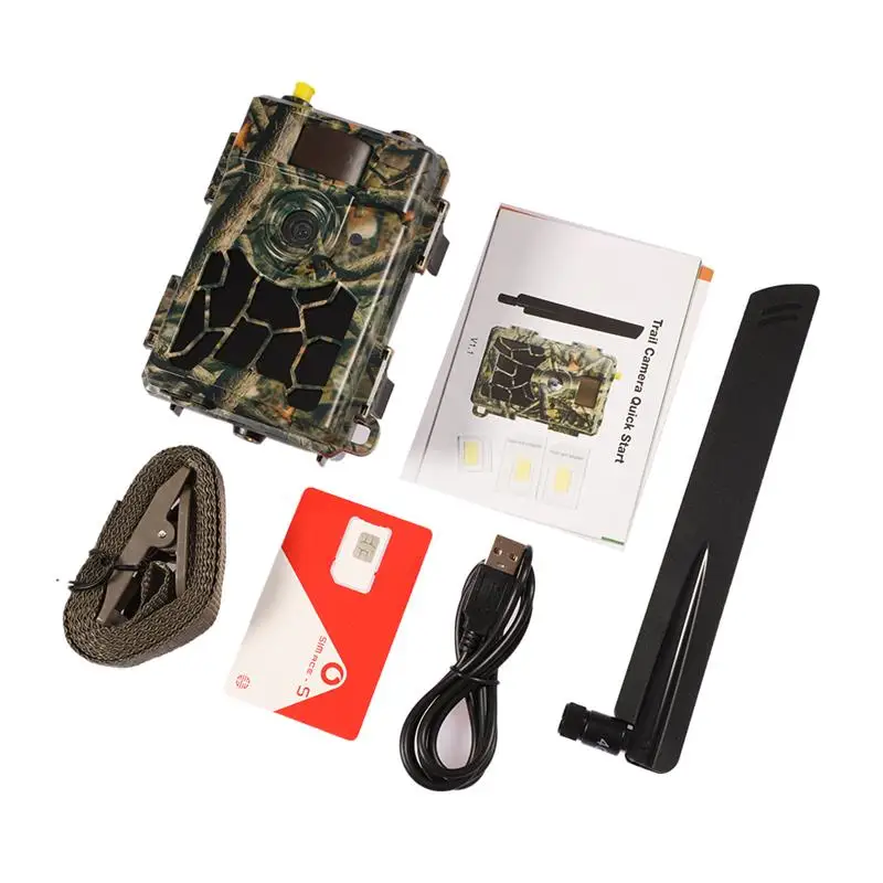 

Outdoor 4G APP Wireless Video Wide Angle Night Vision 24MP 1920P Wildlife Hunting 0.4 S Trigger Trap Scouting Trap Game Cam