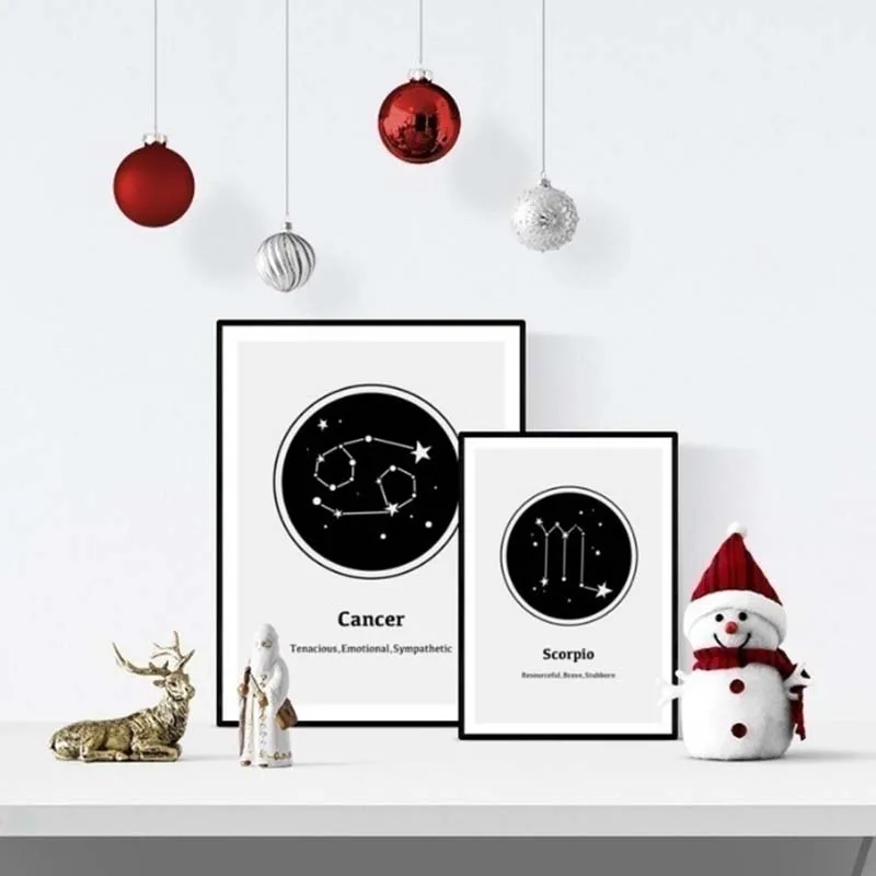 

Vintage Canvas Paintings Wall Pictures Constellation Poster Wall Arts Aesthetic Room Decor Living Room Decoration Canvas Arts