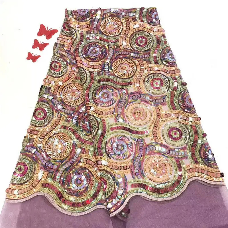 Новинка 2019! ВЫСОКОКАЧЕСТВЕННАЯ кружевная ткань с вышивкой в Африканском